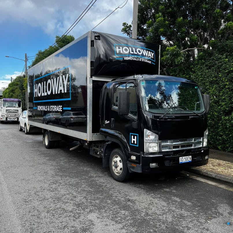 Holloway truck parked in street parking