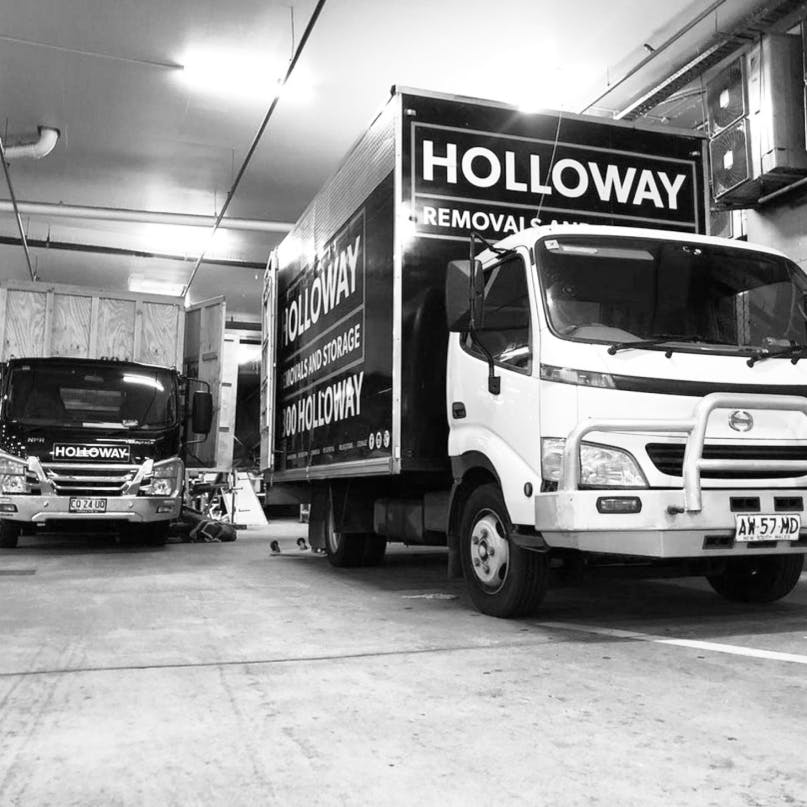 Holloway trucks in the basement carpark