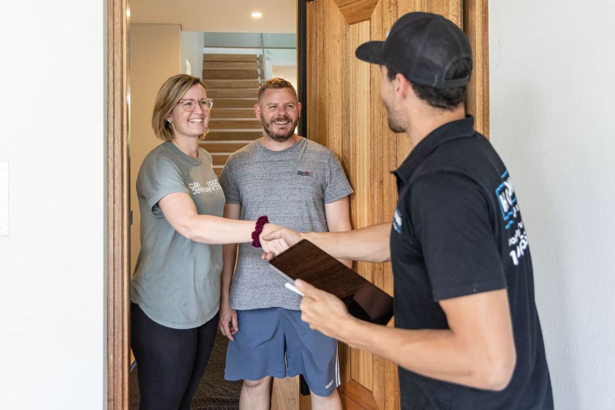 Removalist arriving at a house