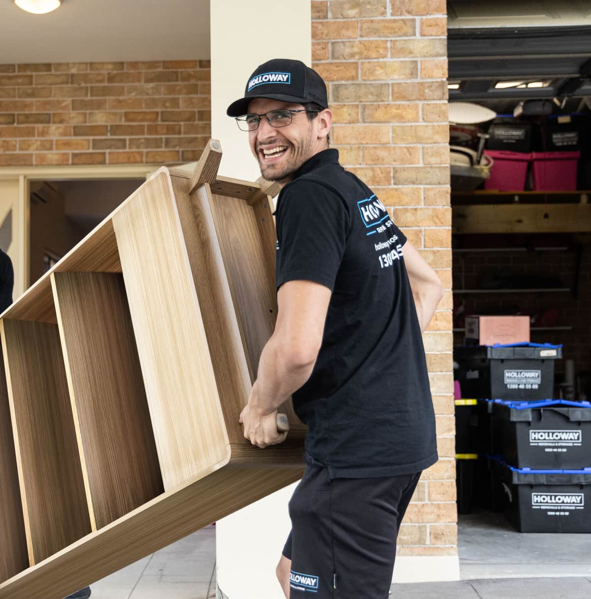 Removalists moving furniture