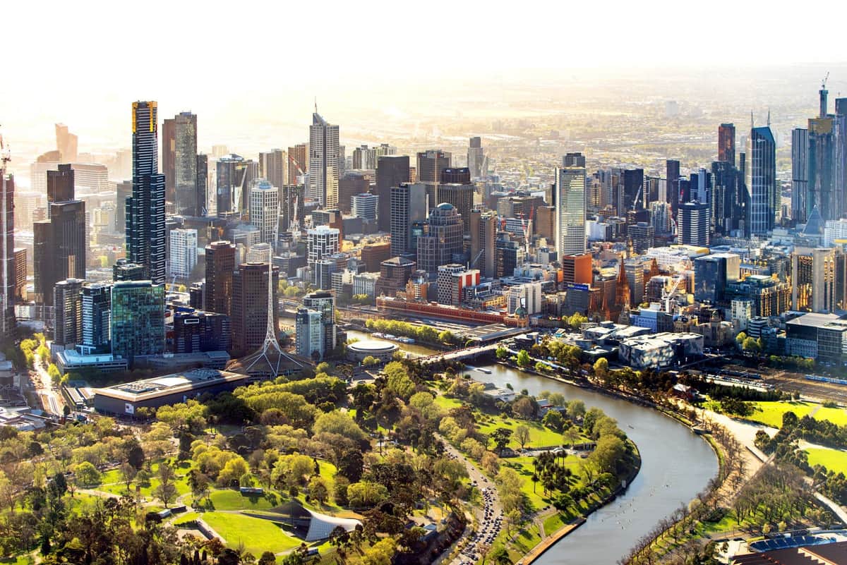 Melbourne CBD skyline and Yarra River