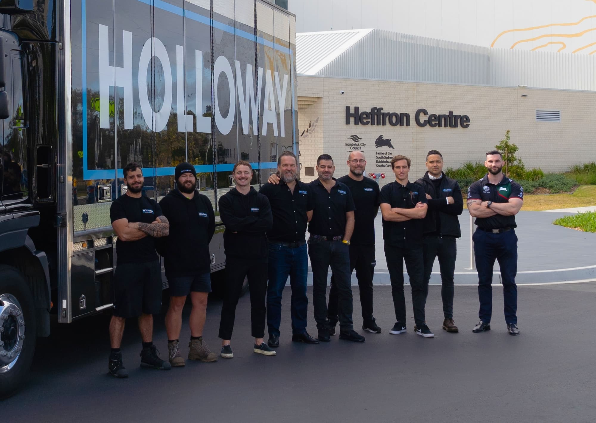 Team photo at Heffron Centre