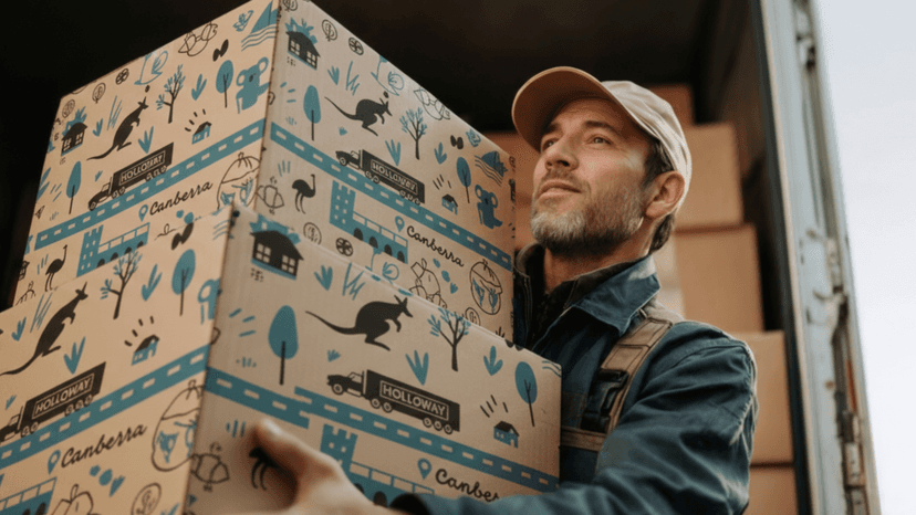 man holding moving boxes for what size truck do i need for my move