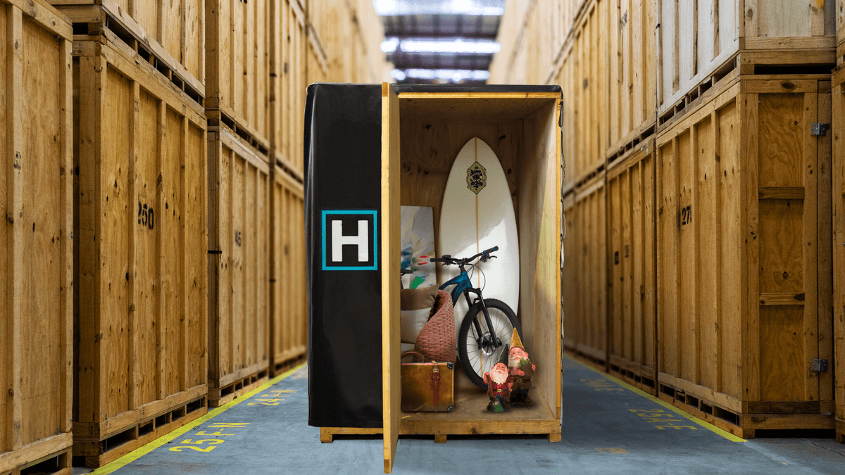 Holloway Storage mobile unit open inside a secure Sydney storage facility