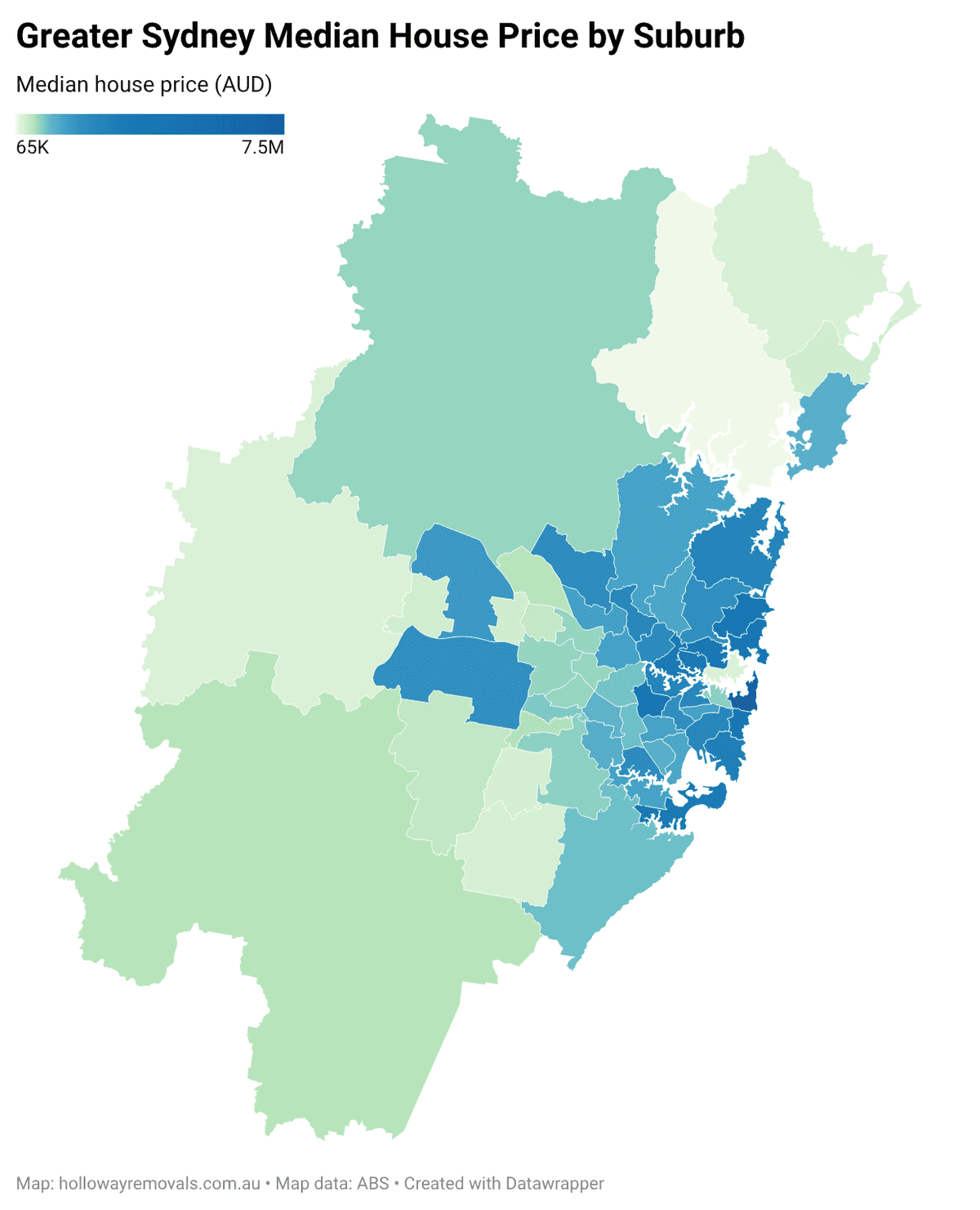 holloway removals greater sydney median house price by suburb