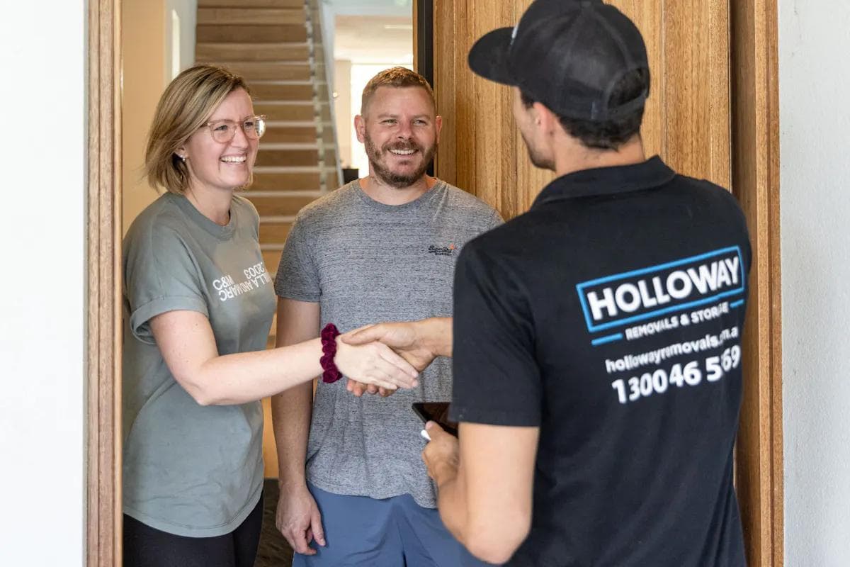 Holloway team member greeting customers
